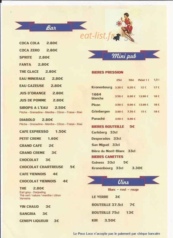 Poco Loco — carte page 3