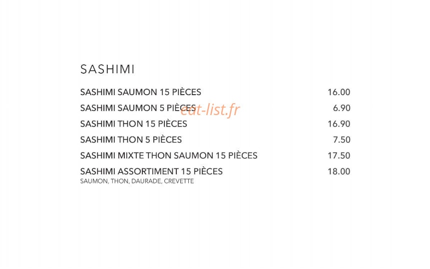 Sushi Shop — carte page 27