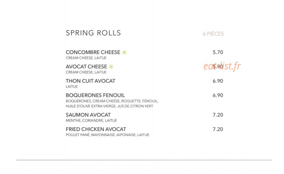 Sushi Shop — carte page 23