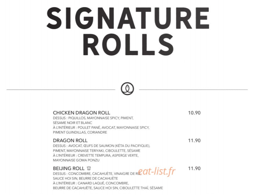 Sushi Shop — carte page 26