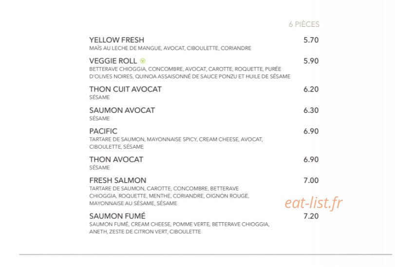 Sushi Shop — carte page 21