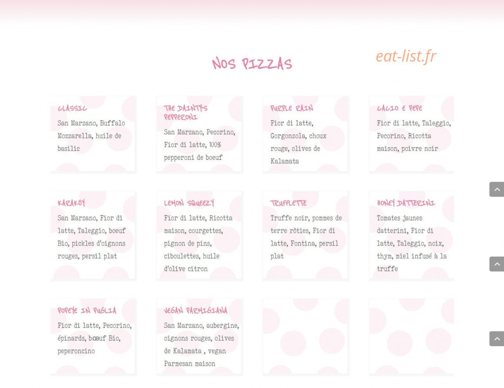 The Dainty — carte page 1