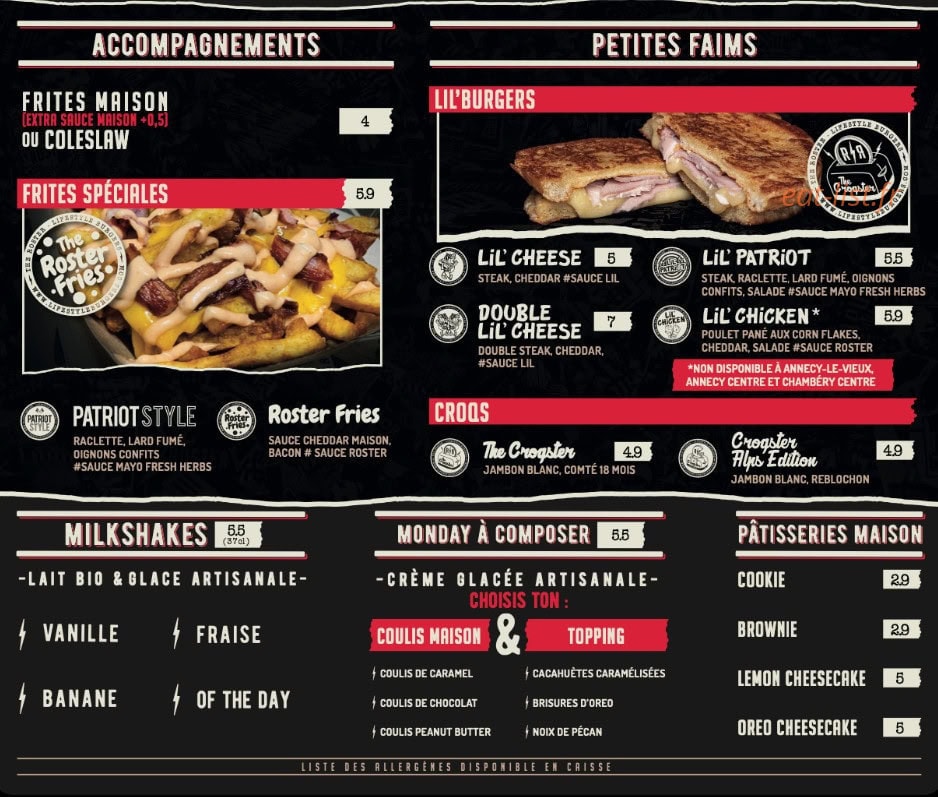 The Roster — carte page 2
