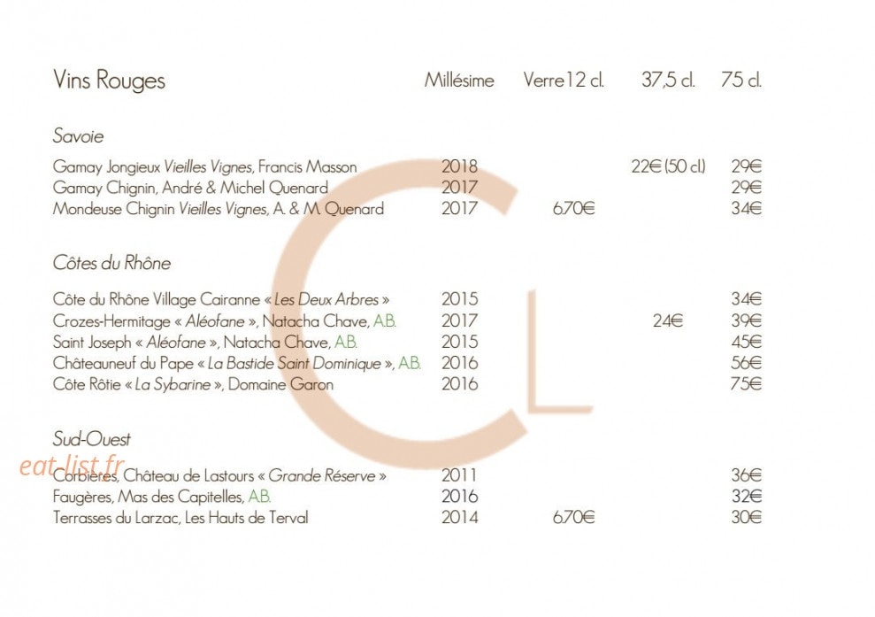 Comptoir du Lac — carte page 6