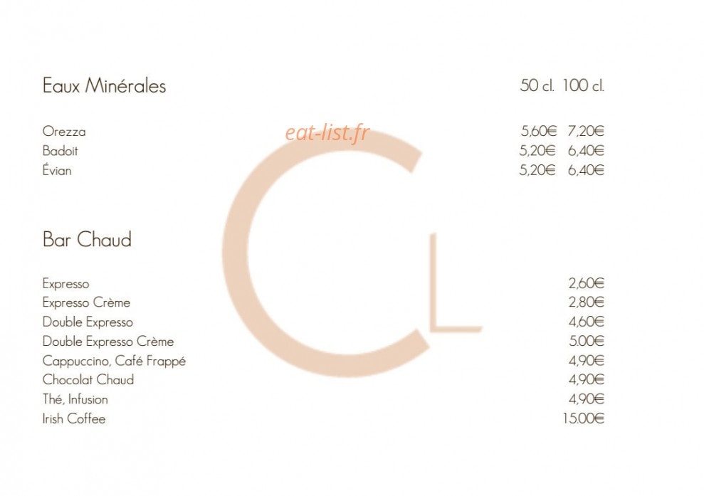 Comptoir du Lac — carte page 14