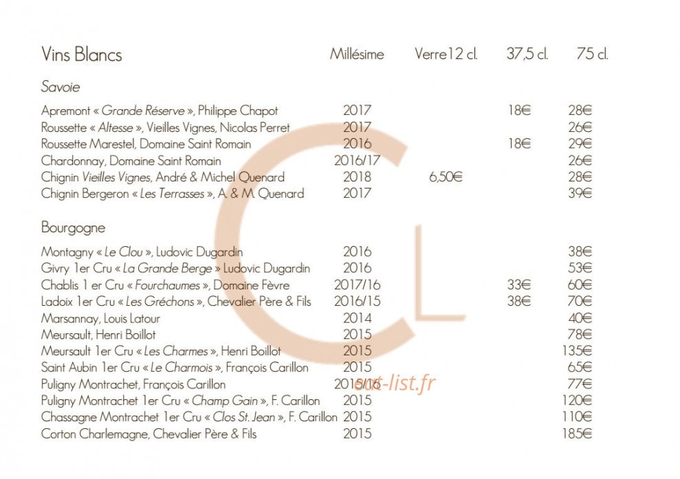 Comptoir du Lac — carte page 10