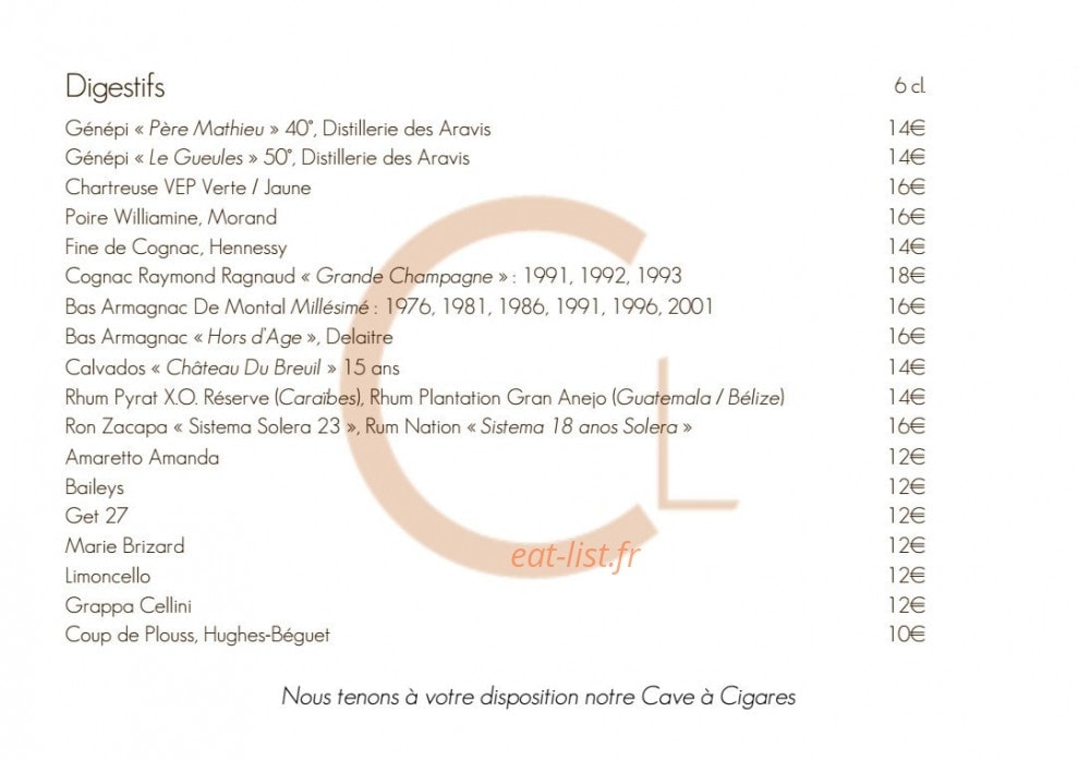 Comptoir du Lac — carte page 12