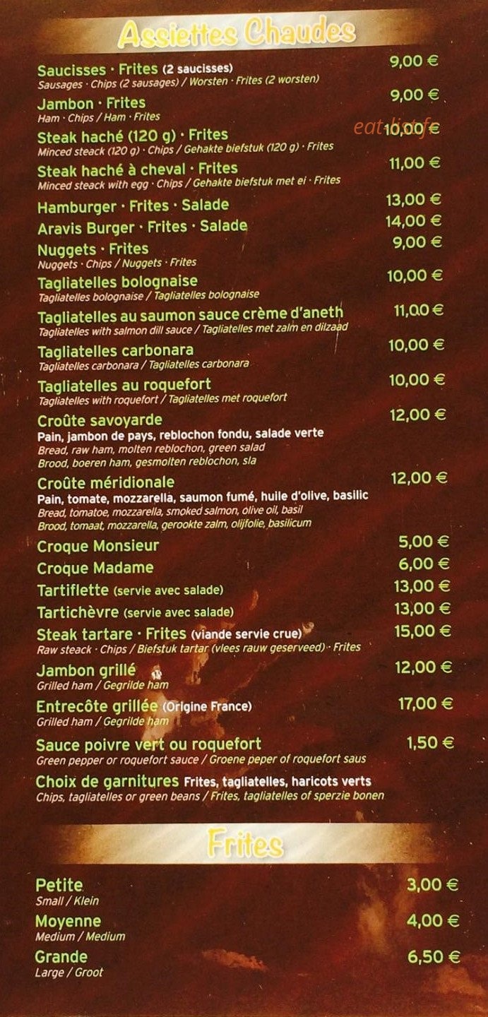 La Petite Fringale — carte page 3