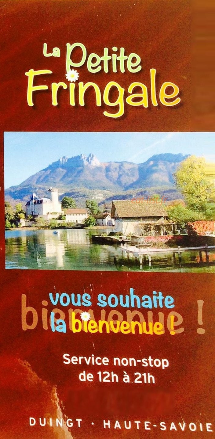 La Petite Fringale — carte page 1