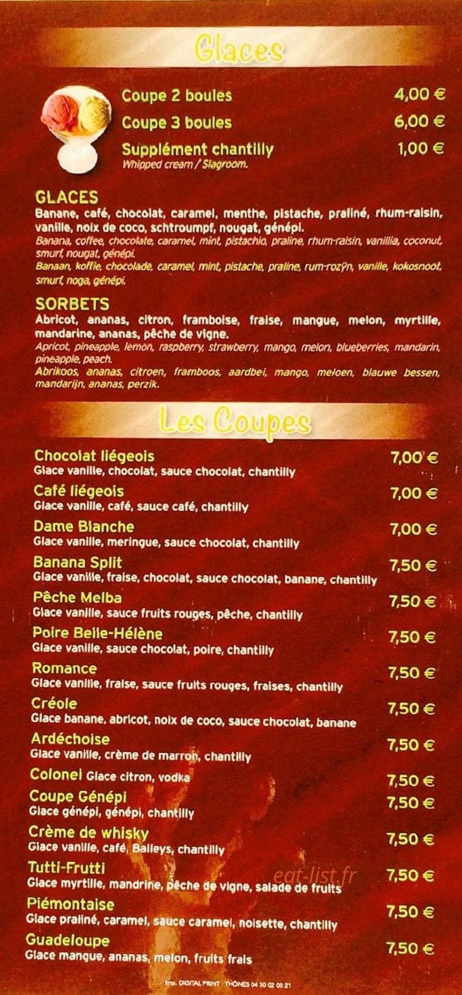 La Petite Fringale — carte page 6