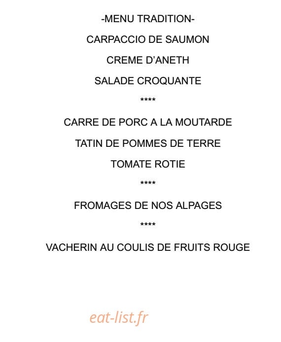 Auberge le semnoz — carte page 2