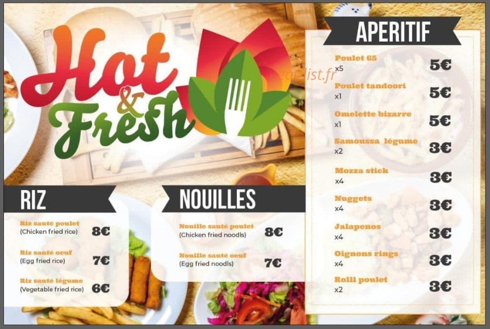 Hot and Fresh — carte page 2