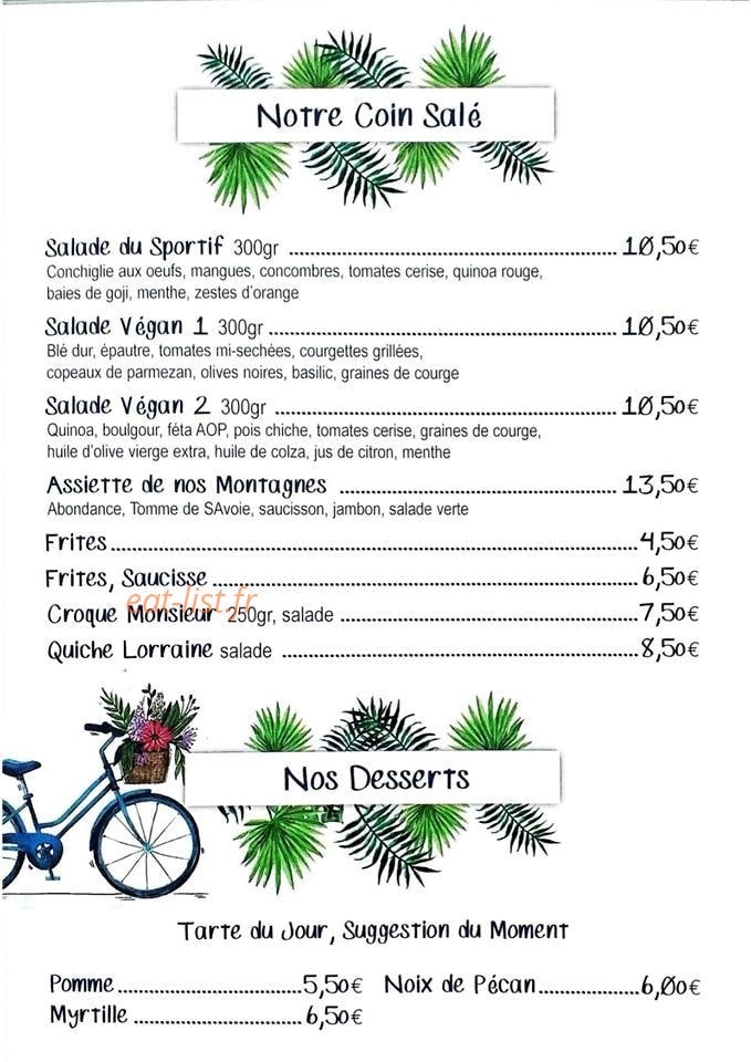 L'Abri Cyclette — carte page 1
