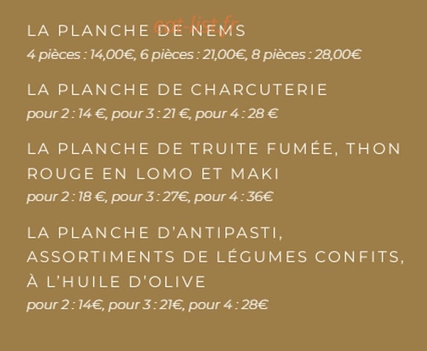 La Suite by John — carte page 2
