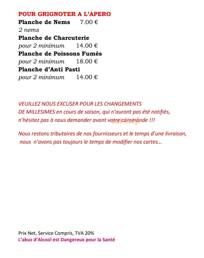 La Suite by John — carte page 12