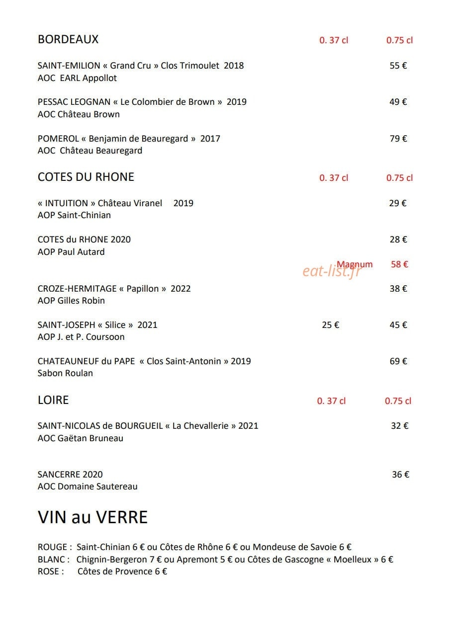 La Suite by John — carte page 15