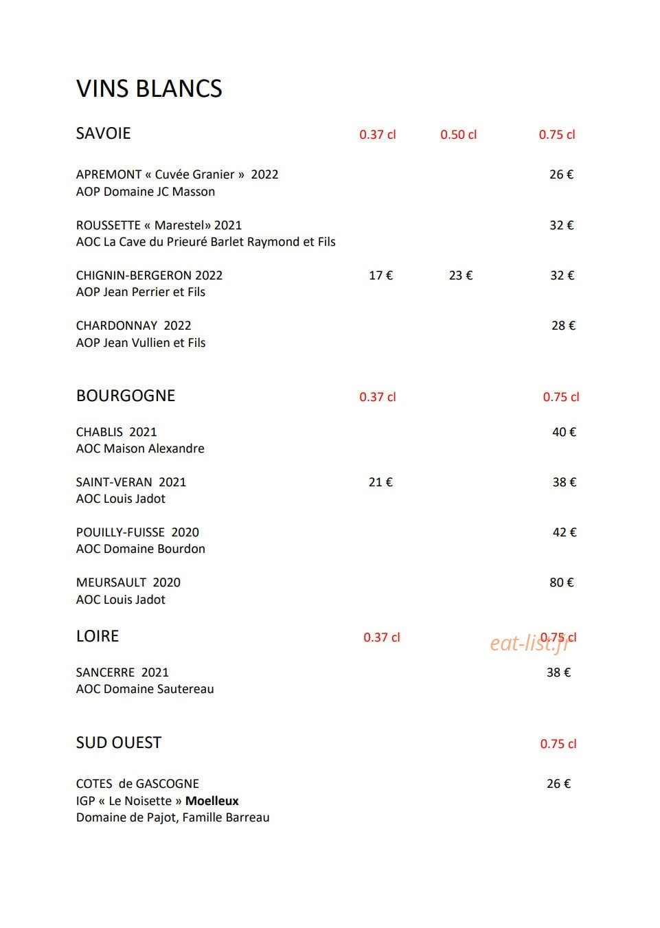 La Suite by John — carte page 13
