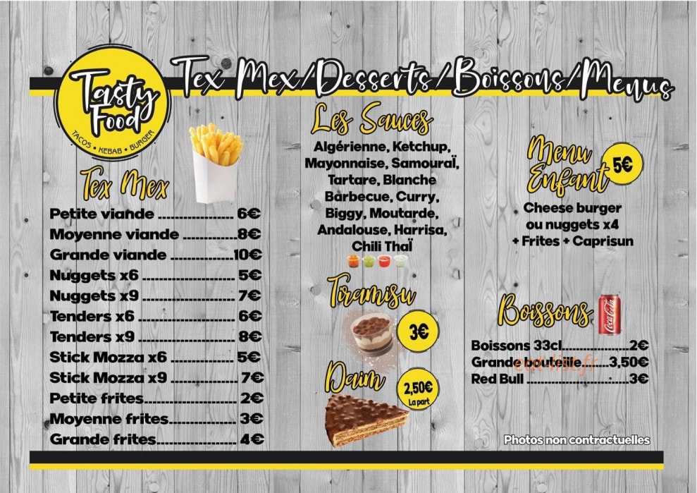 Tasty Food — carte page 4
