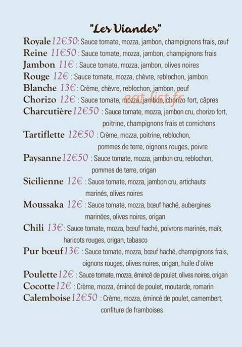 Les gourmands — carte page 2