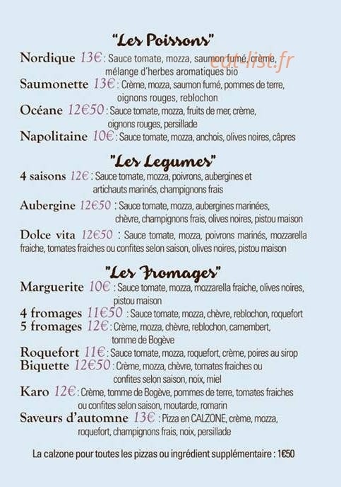 Les gourmands — carte page 3