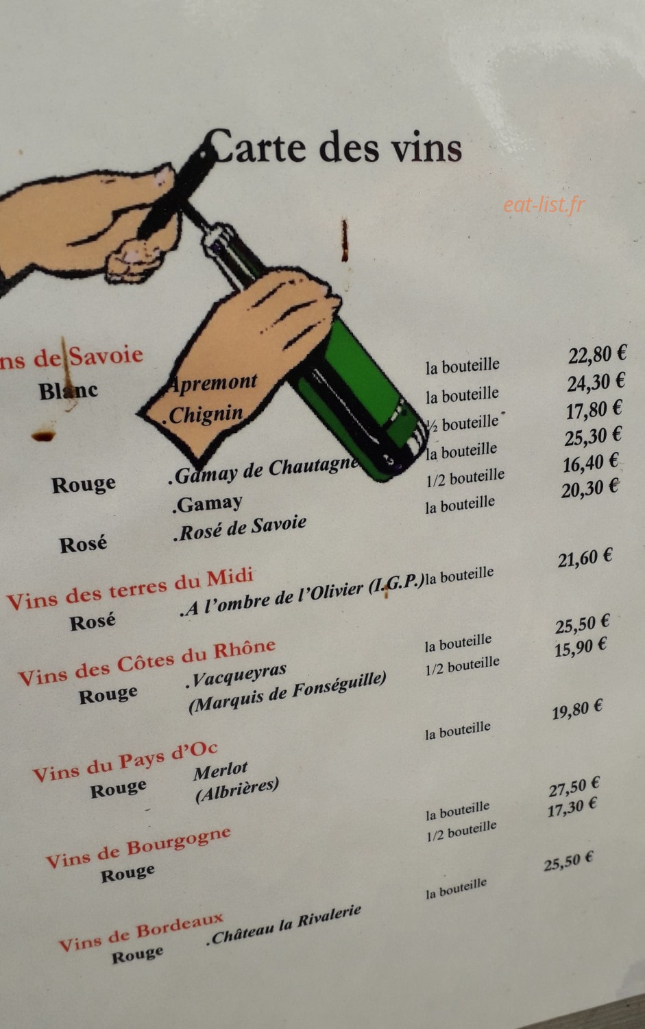 Auberge de Miribel — carte page 6