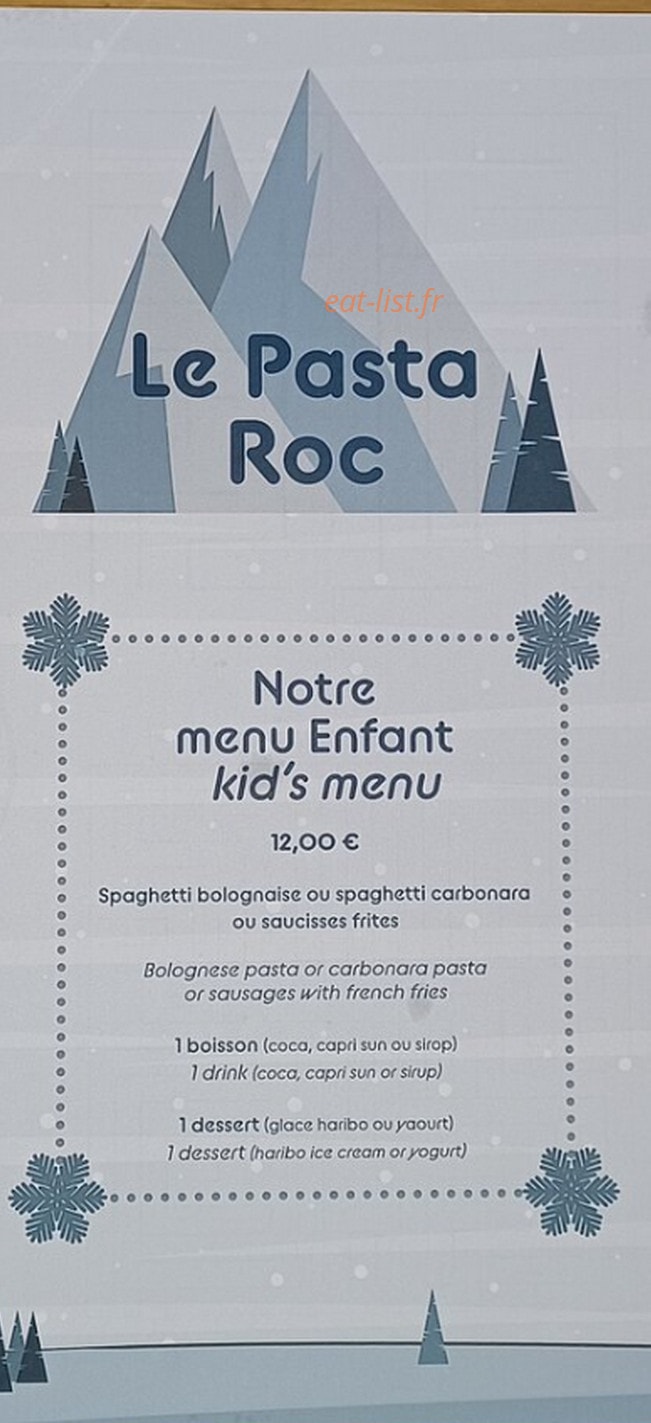 Le Pasta roc — carte page 2