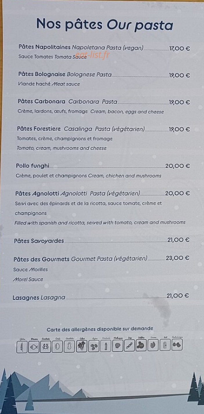 Le Pasta roc — carte page 1