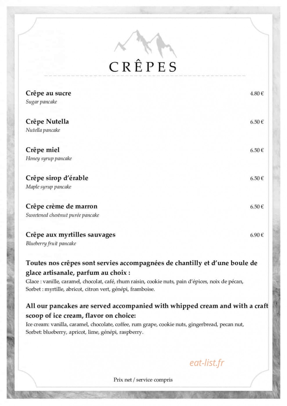 La Carline — carte page 7