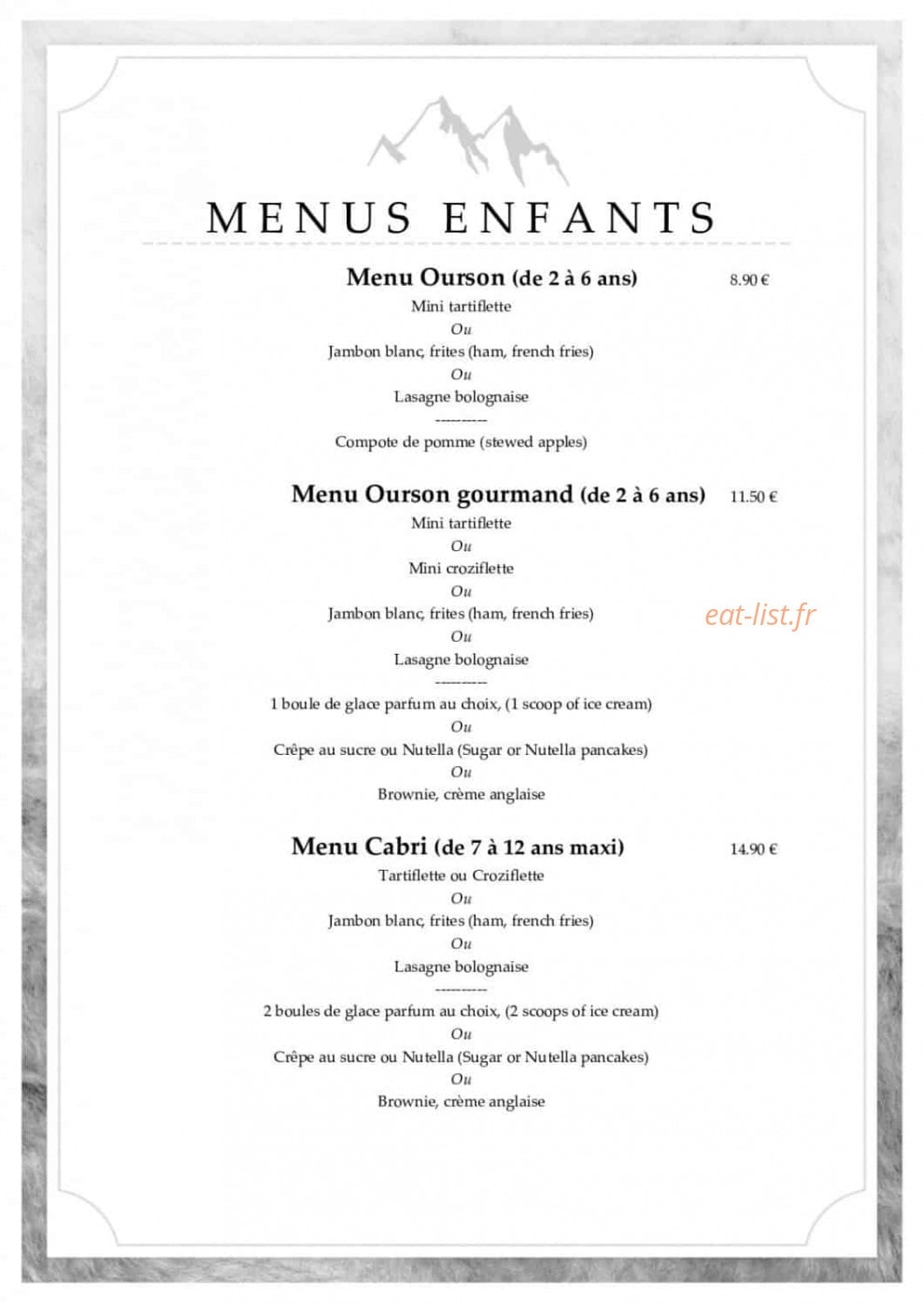La Carline — carte page 5