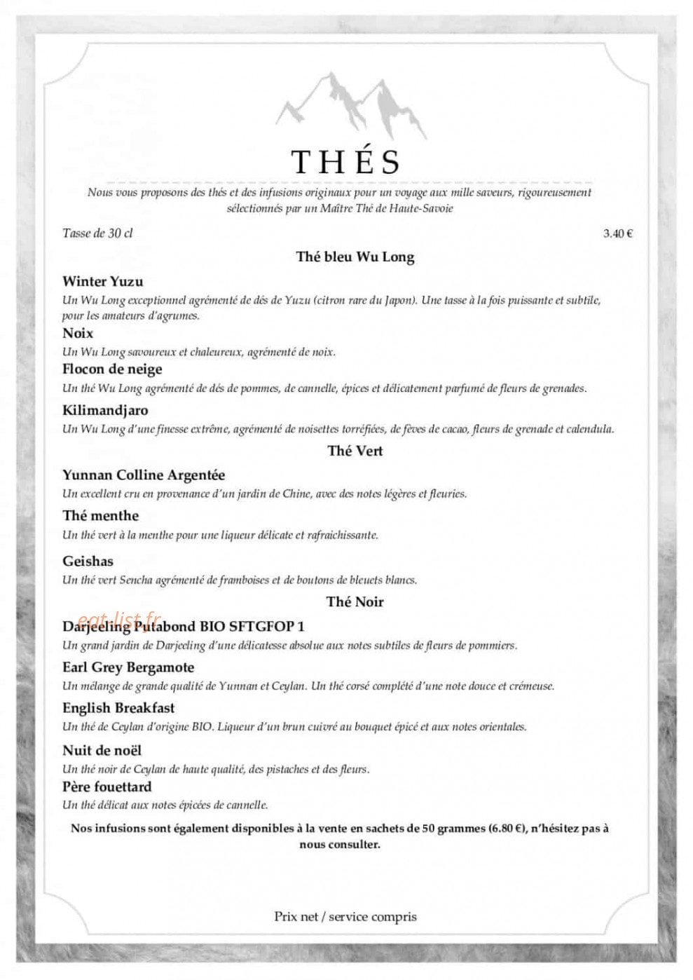 La Carline — carte page 10