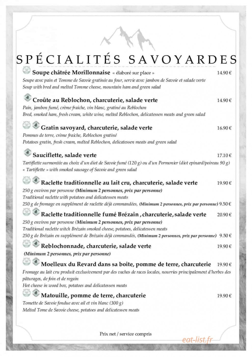 La Carline — carte page 3