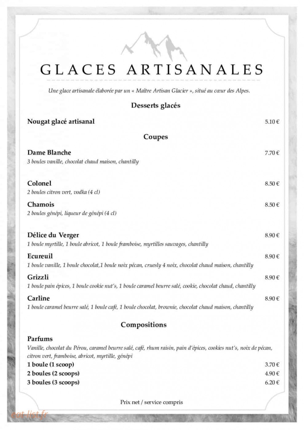 La Carline — carte page 8