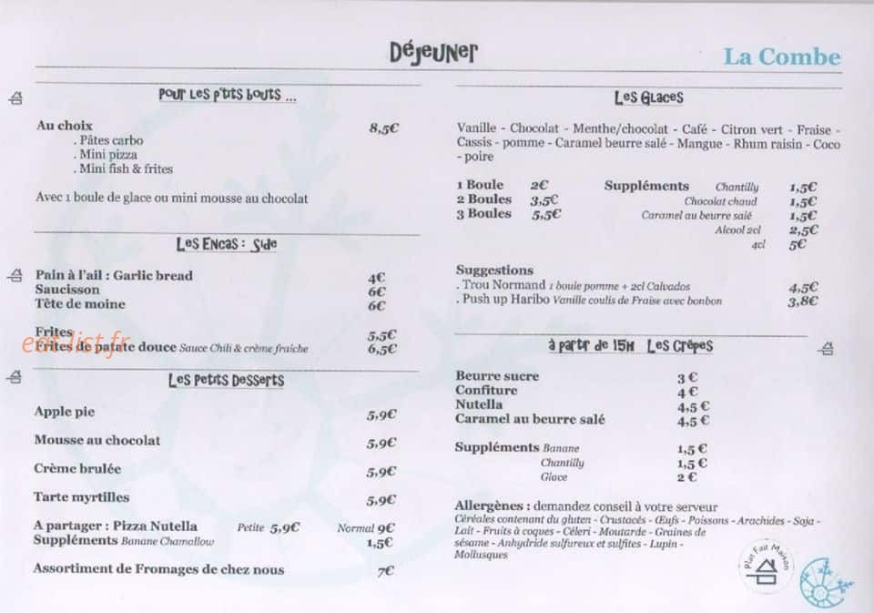 La Combe — carte page 2