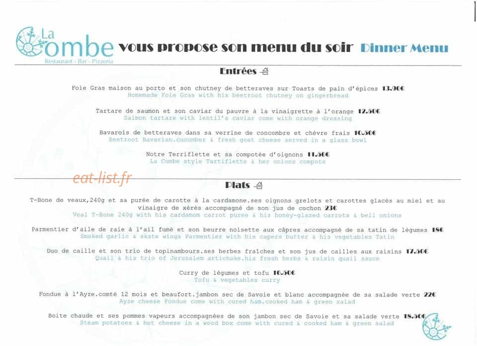 La Combe — carte page 3