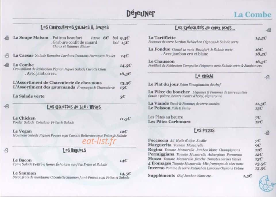 La Combe — carte page 1