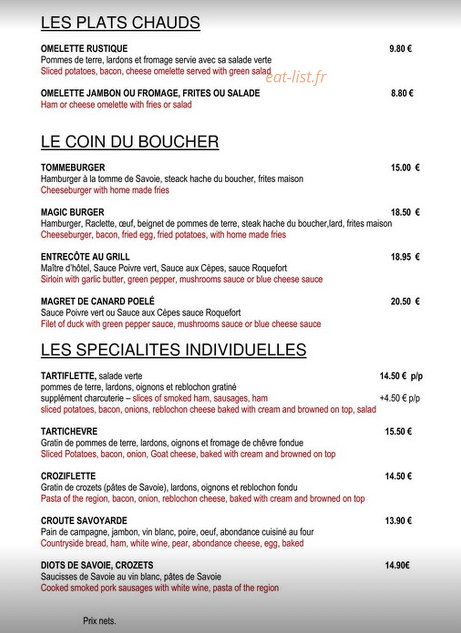 La Savoyarde — carte page 2