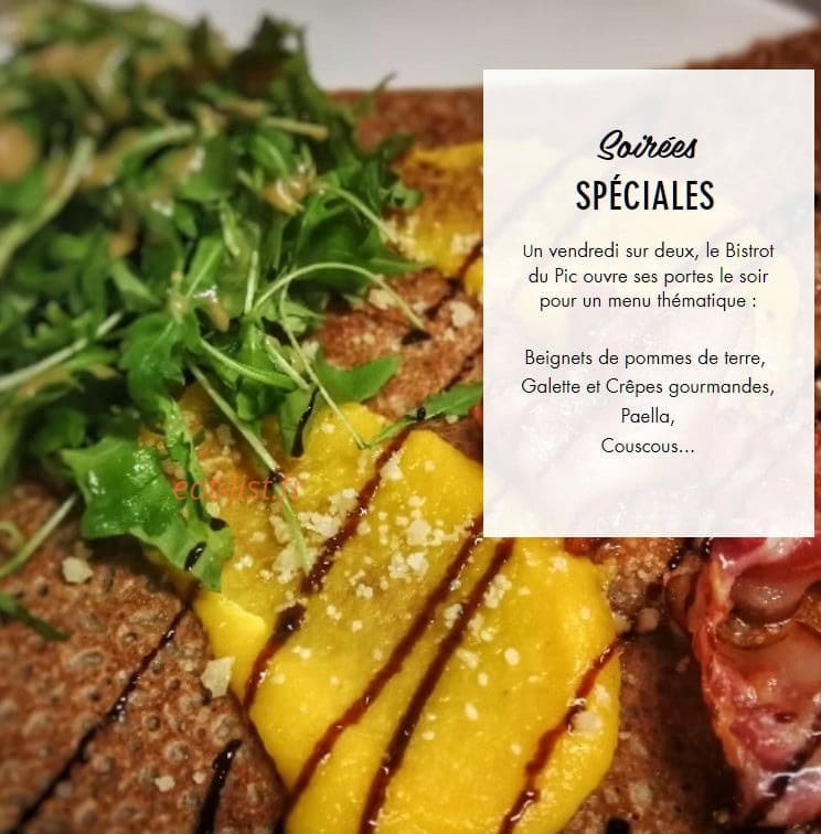 Le Bistrot Du Pic — carte page 2