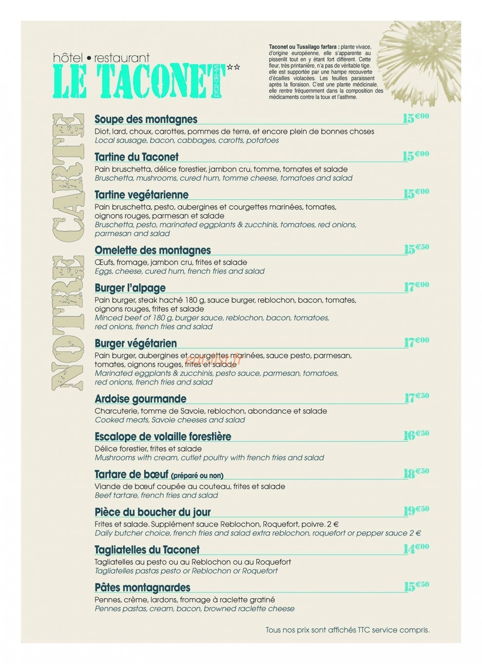 le taconet — carte page 1