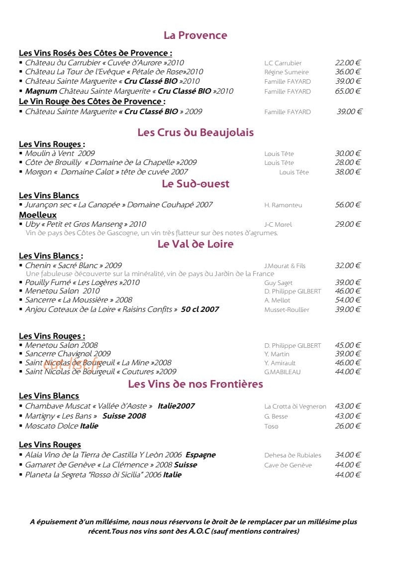 Confins des Sens — carte page 10