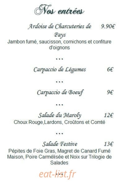La Ferme du Pépé — carte page 2