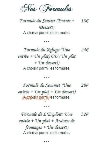 La Ferme du Pépé — carte page 8