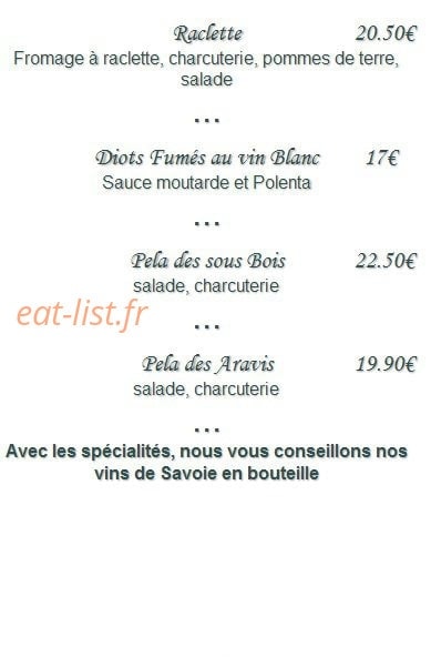 La Ferme du Pépé — carte page 10