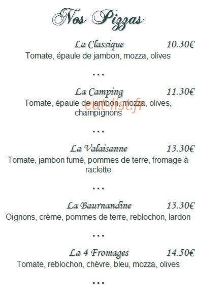 La Ferme du Pépé — carte page 4