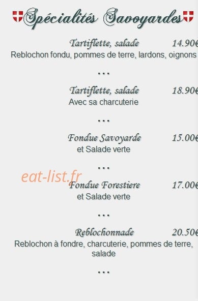 La Ferme du Pépé — carte page 9
