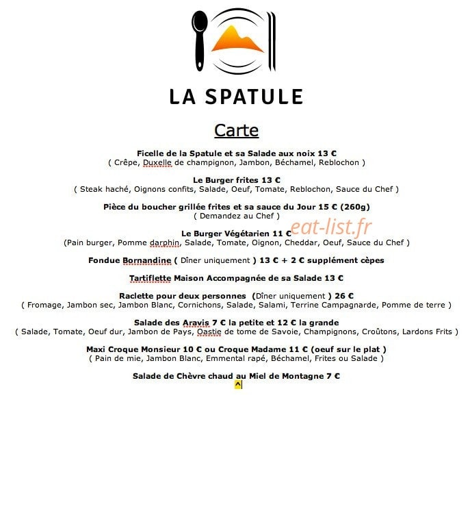 La spatule — carte page 1