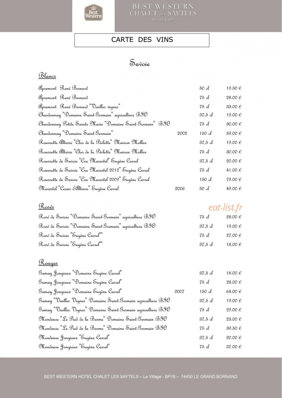 La table du chalet — carte page 3