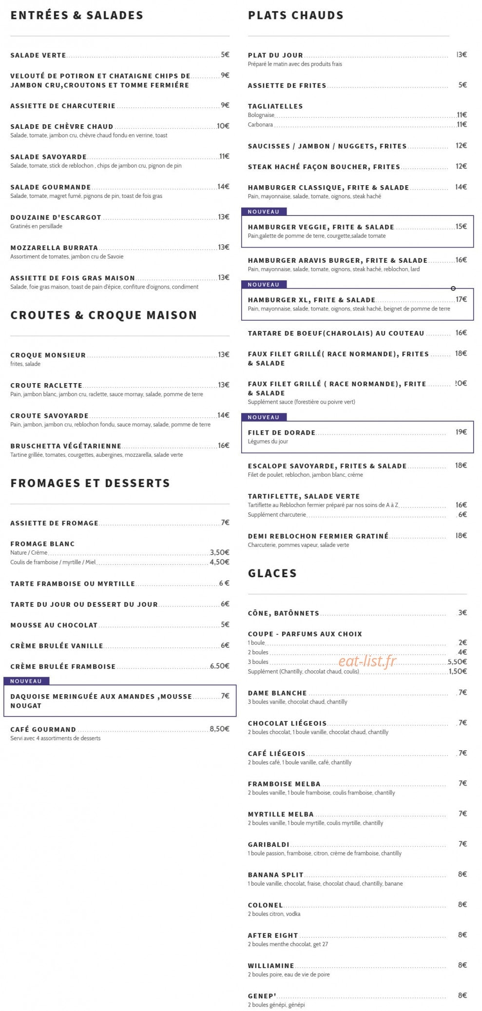 Le Chamois — carte page 1