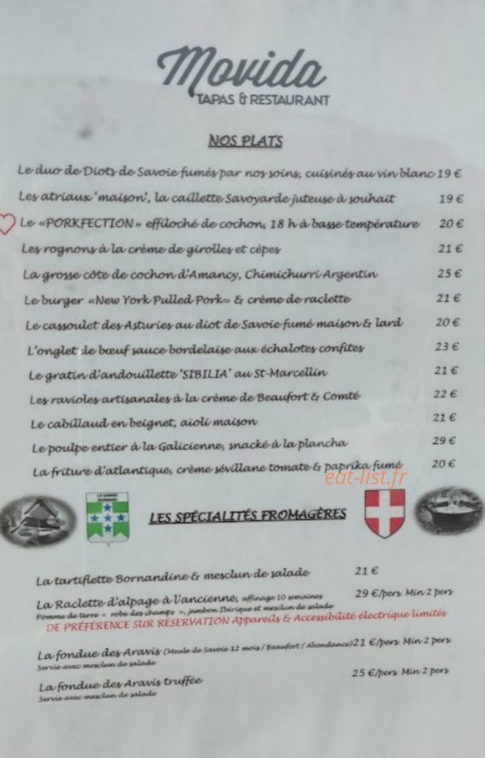 Movida — carte page 1