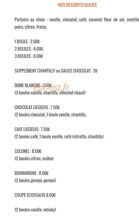 Restaurant L'Entracte — carte page 5