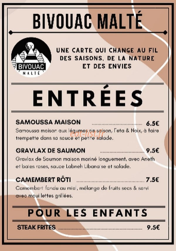 Bivouac Malté — carte page 1